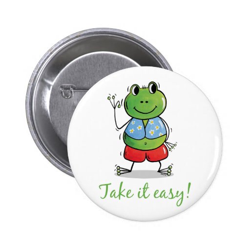 Bouton avec un motif « grenouille " badge