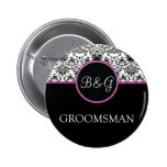 Bouton baroque de Groomsman d'élégance Badges