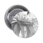 Bouton blanc et noir de Flowergirl de marguerite d Badge Avec Épingle