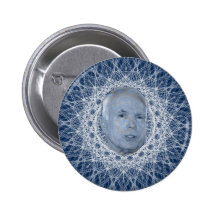 Bouton bleu de fractale de McCain Badge