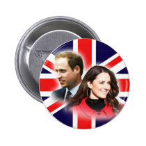Bouton britannique de drapeau de William et de Kat badges publicitaires