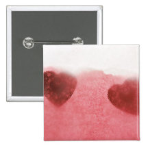bouton carré de coeurs rouges de napperon pin's