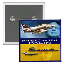 Bouton carré de McCain/Palin Badges Avec Agrafe