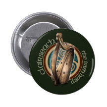 Bouton celtique d'harpe (foncé) badge