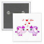 Bouton chanceux de Saint-Valentin d'auriculaire badges publicitaires