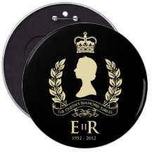 Bouton commémoratif de jubilé de diamant badge avec épingle