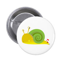 Bouton confus d'escargot pin's avec agrafe