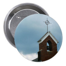 Bouton croisé de photo de Steeple d'église chrétie Badges Avec Agrafe