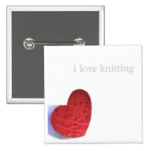 bouton d'amour de tricot pin's avec agrafe