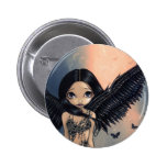 Bouton "d'ange à ailes par noir" pin's avec agrafe