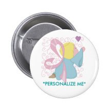 Bouton d'ange de cancer du sein badges