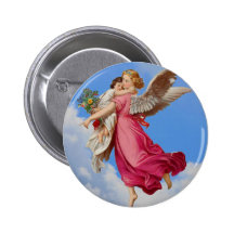 Bouton d'ange gardien et d'enfant badges avec agrafe