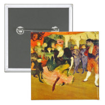 Bouton :  Danse du boléro : Toulouse-Lautrec Pin's Avec Agrafe