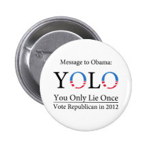 Bouton d'Anti-Obama YOLO (vous seulement mensonge  Badge Avec Épingle