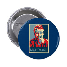 Bouton d'Anti-Sarah Palin - cauchemar Pin's