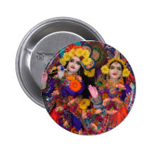 Bouton d'arc-en-ciel de Radha-Krsna Pin's Avec Agrafe