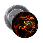 Bouton d'art abstrait de battement de coeur (rond) badge