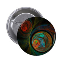 Bouton d'art abstrait de renaissance (rond) badge avec épingle
