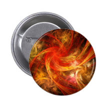 Bouton d'art abstrait de tempête de feu (rond) pin's