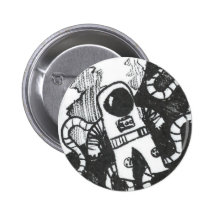 Bouton d'astronaute badges avec agrafe
