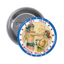 Bouton d'avertissement de McCain/de Iran Badges Avec Agrafe