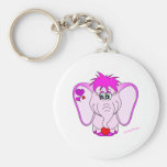 Bouton de base Keychain d'auriculaire chanceux Porte-clefs