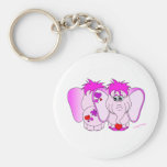 Bouton de base Keychain d'auriculaire chanceux Porte-clefs