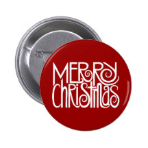 Bouton de blanc de Joyeux Noël Badges Avec Agrafe