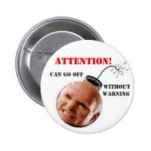 Bouton de Bombe-Tête de McCain Pin's Avec Agrafe