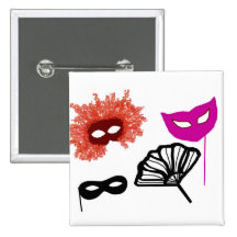 Bouton de boule de mascarade pin's avec agrafe
