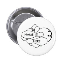 BOUTON DE BOWLING (PERSONNALISER) BADGE