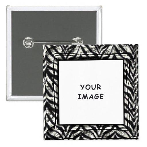 Bouton de cadre de photo de zèbre badges avec agrafe
