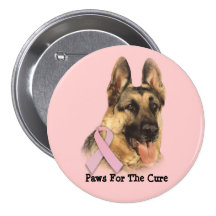 Bouton de cancer du sein de berger allemand badges