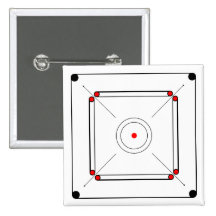Bouton de Carrom Badge Avec Épingle