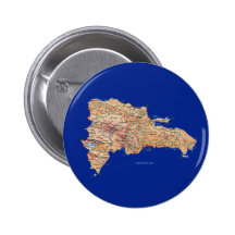 Bouton de carte de la République Dominicaine Pin's Avec Agrafe