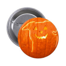 Bouton de chien de citrouille badge avec épingle