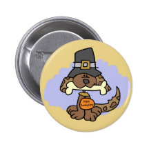 Bouton de chiot de thanksgiving pin's avec agrafe
