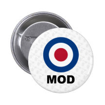 Bouton de cible de mod d'années '60 pin's avec agrafe