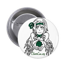 Bouton de CloverCon Badge Avec Épingle