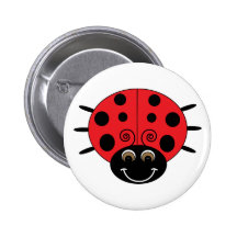 Bouton de coccinelle pin's avec agrafe