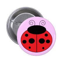 Bouton de coccinelle pin's avec agrafe