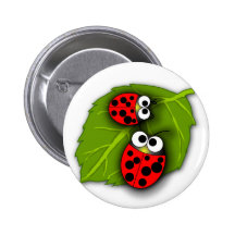 Bouton de coccinelles badge