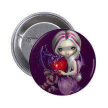 Bouton "de dragon de Valentine" Badge Avec Épingle