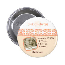 Bouton de faire-part de naissance de plaisir d'Ara Badges
