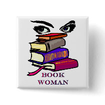 Bouton de femme de livre