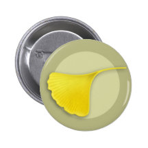Bouton de feuille de Ginkgo d'automne Badges