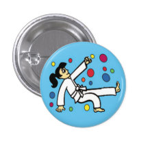 Bouton de fille de ballon badges avec agrafe