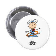 Bouton de fille de cercle de danse polynésienne badges avec agrafe