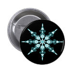Bouton de flocon de neige badge avec épingle