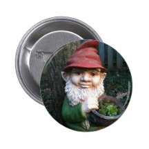 Bouton de gnome de jardin pin's avec agrafe
